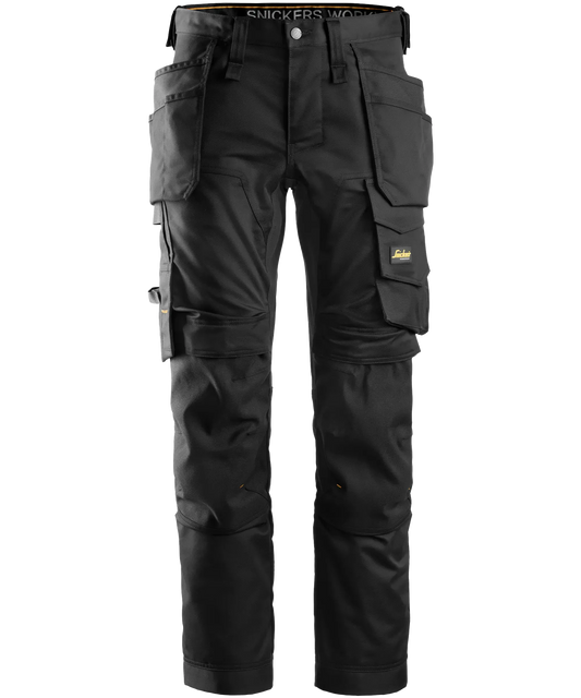 Stretch werkbroek Snickers 6241 zwart voorkant