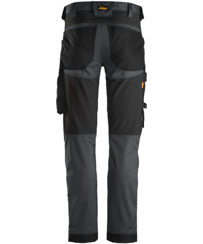 Stretch werkbroek Snickers 6341 grijs achterkant