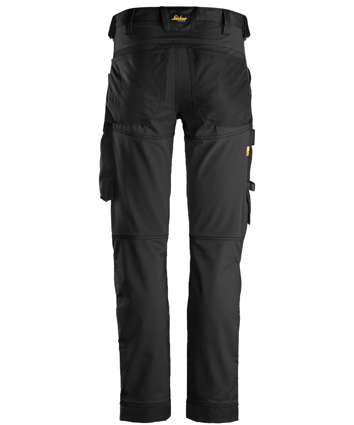 Stretch werkbroek Snickers 6341 zwart achterkant