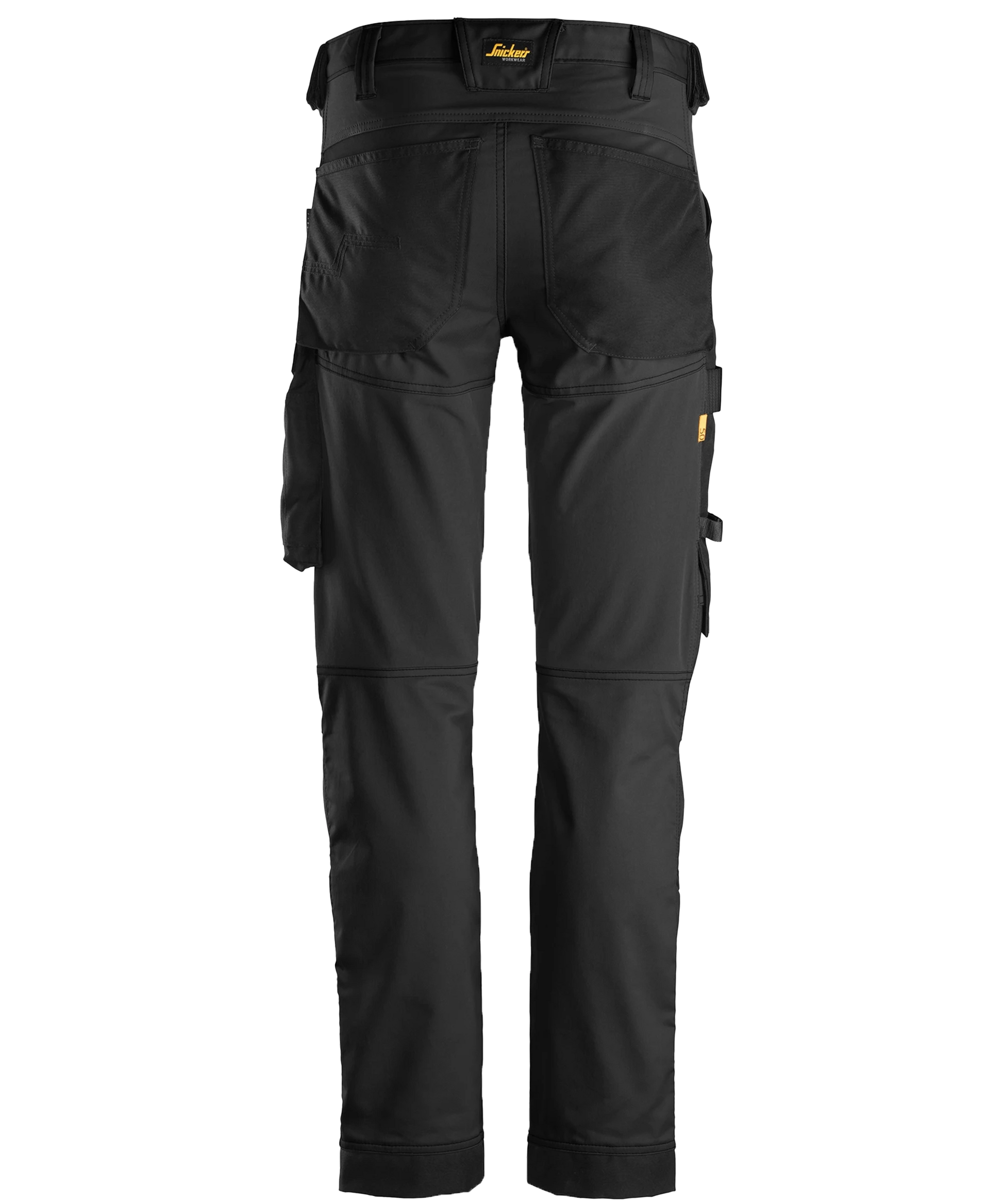 Stretch werkbroek Snickers 6341 zwart achterkant