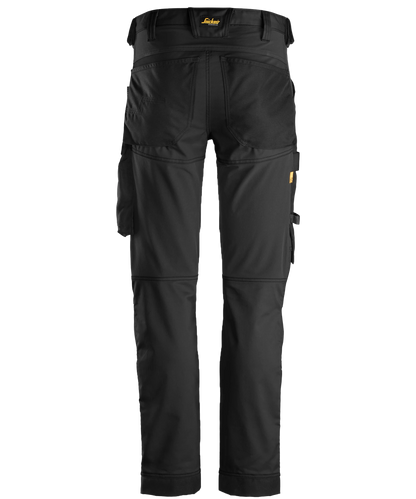 Stretch werkbroek Snickers 6341 zwart achterkant