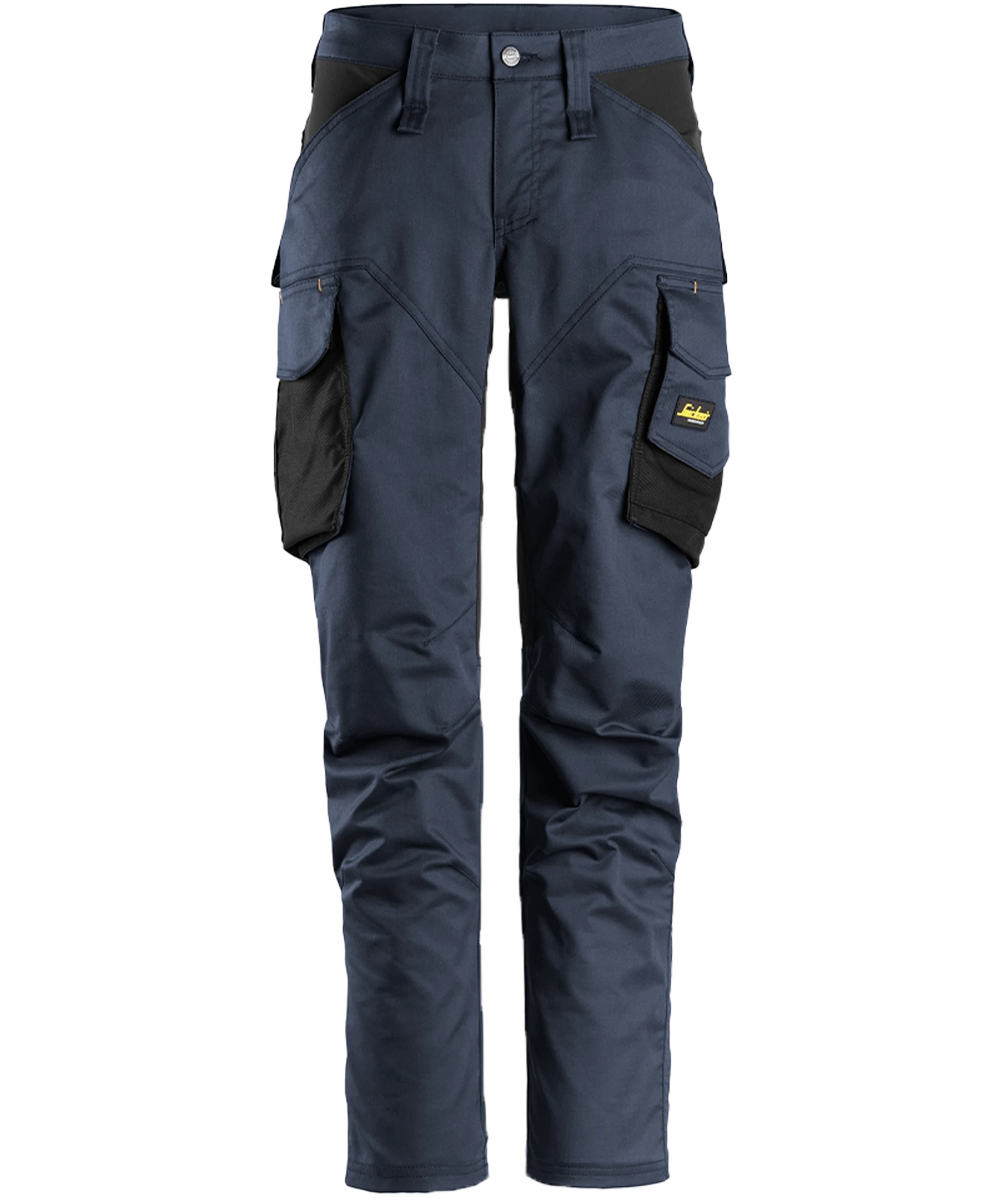 Dames werkbroek stretch Snickers 6703 blauw voorkant
