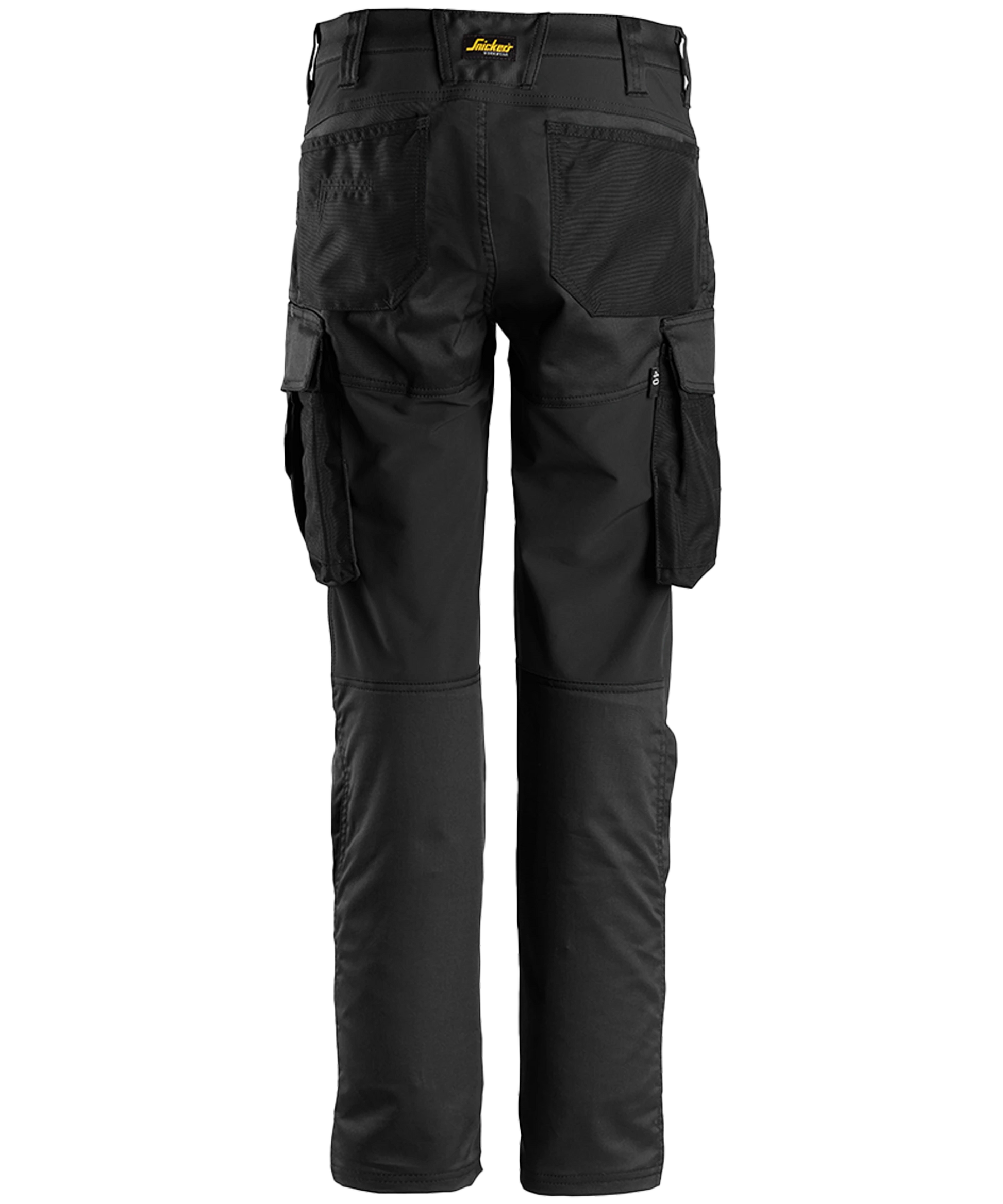 Dames werkbroek stretch Snickers 6703 zwart achterkant