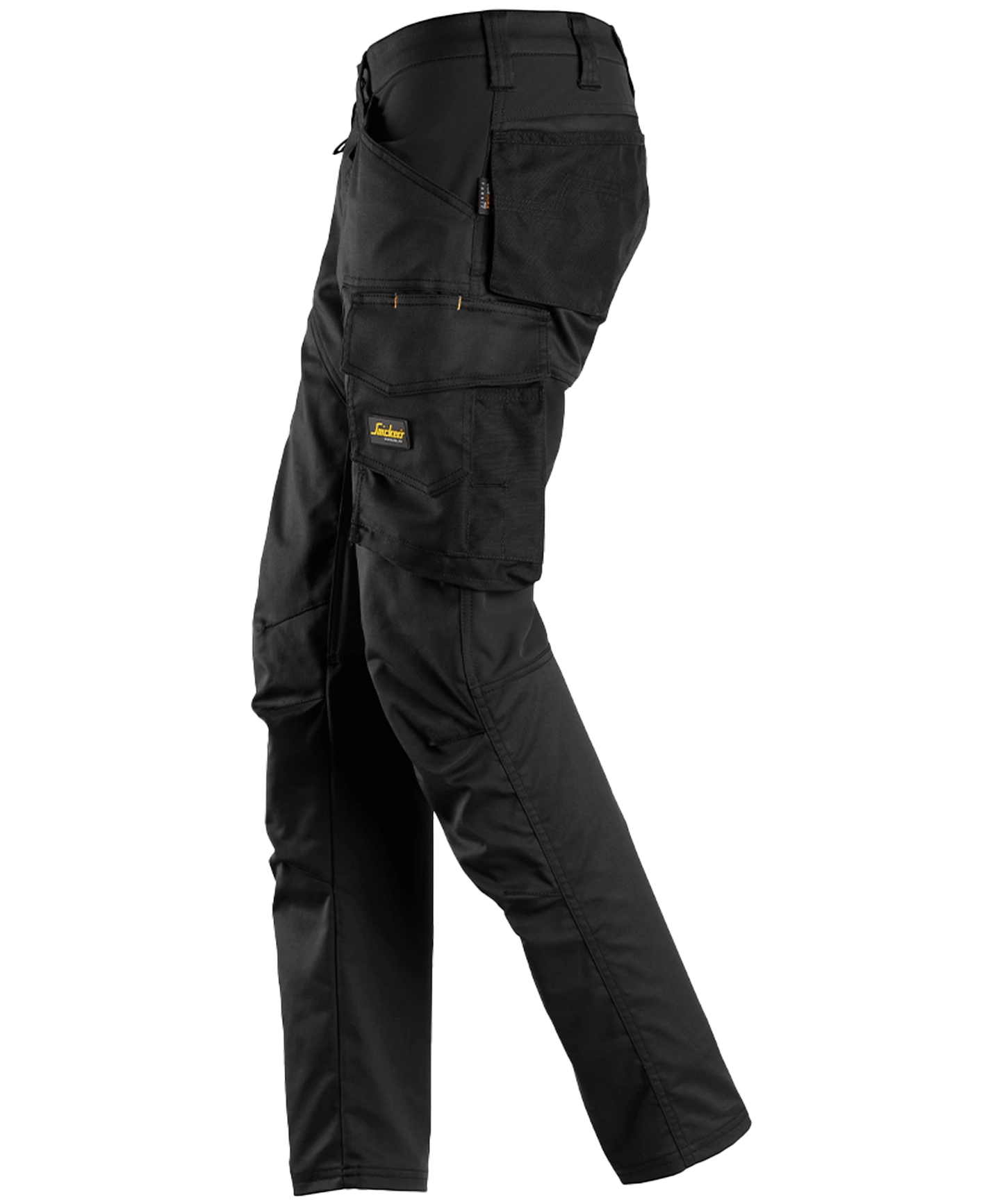 Dames werkbroek stretch Snickers 6703 zwart links
