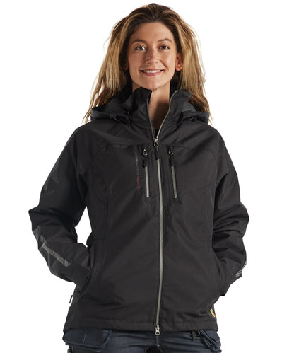 Dames winterjas Blaklader 4972 werkjas zwart voorkant aan