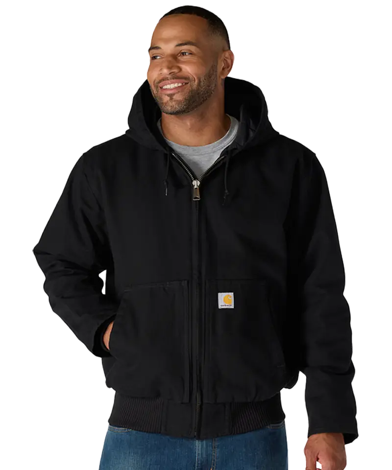 Carhartt Active werkjas 104050 zwart aan model