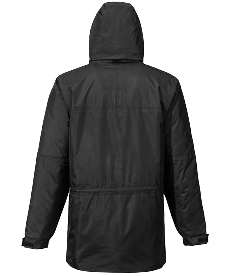 Portwest parka jas met fleece voering Oban zwart S523 achterkant
