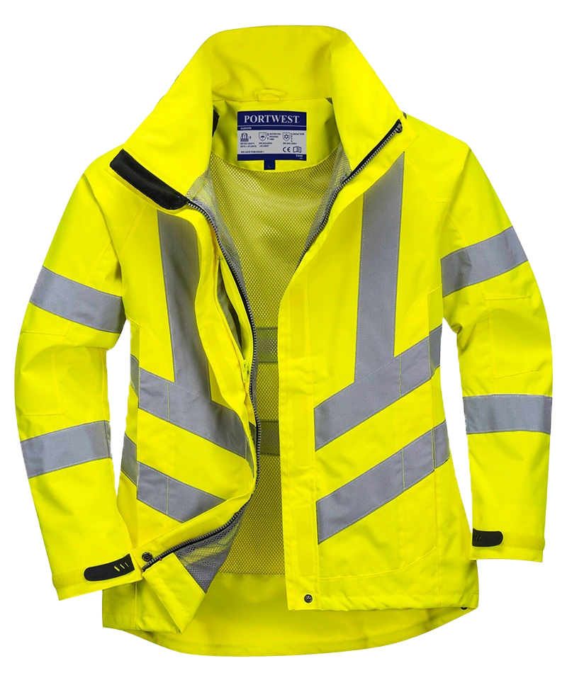 Dames ademende werkjas High-visibility LW70 binnenkant open 