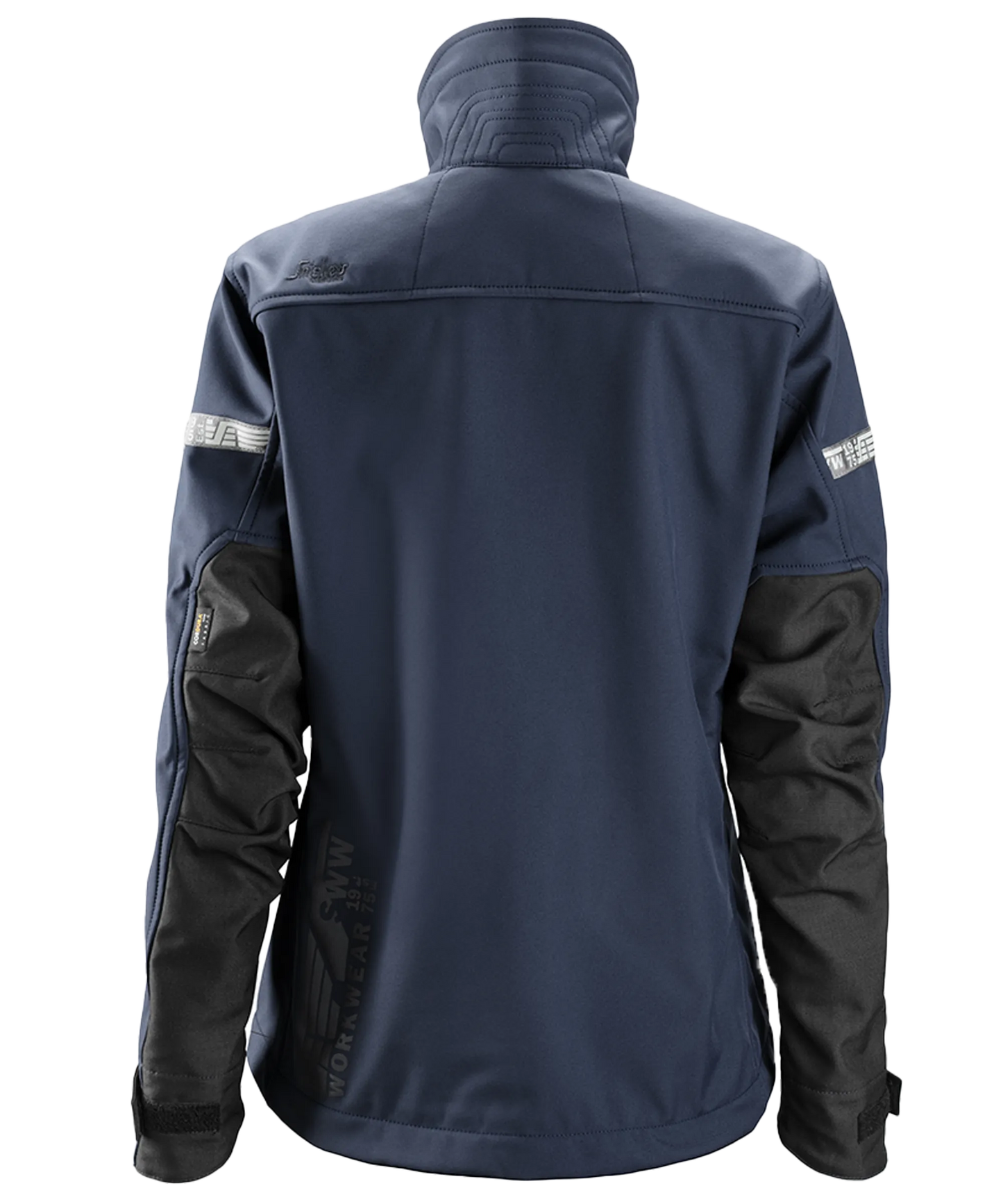 Dames Softshell jas Snickers 1207 navy achterkant