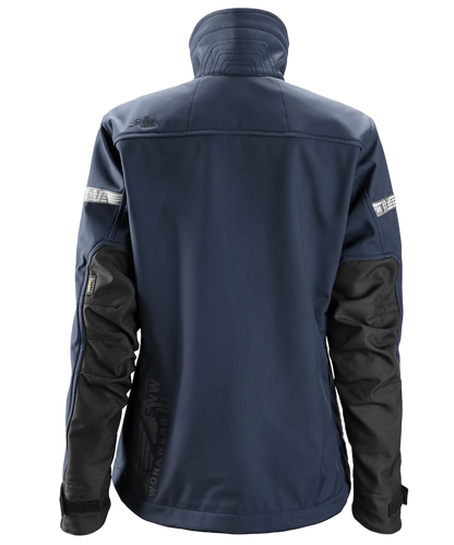 Dames Softshell jas Snickers 1207 navy achterkant