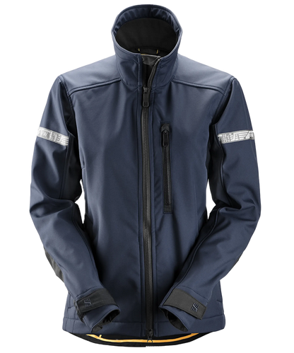 Dames Softshell jas Snickers 1207 navy voorkant