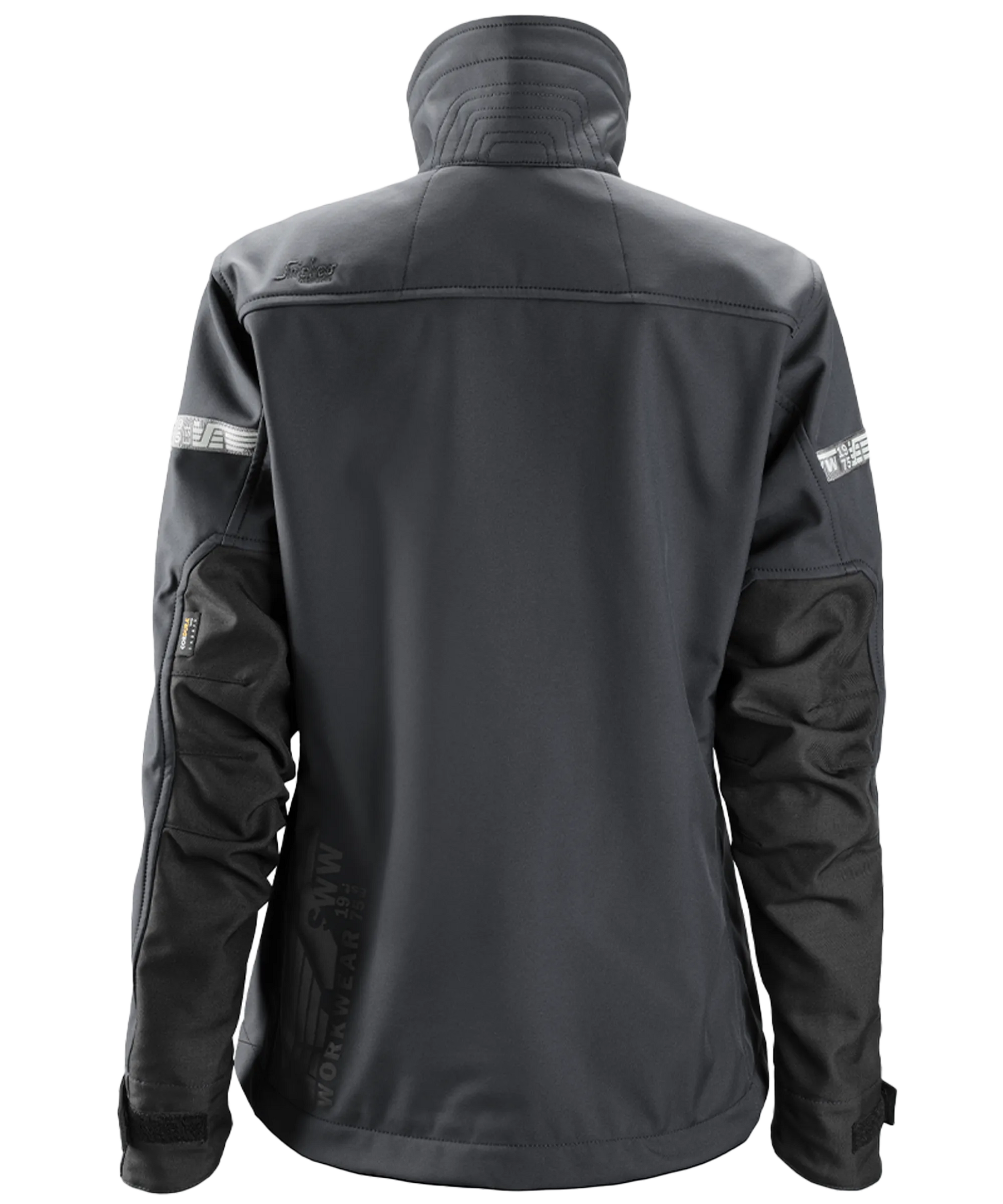 Dames Softshell jas Snickers 1207 grijs achterkant