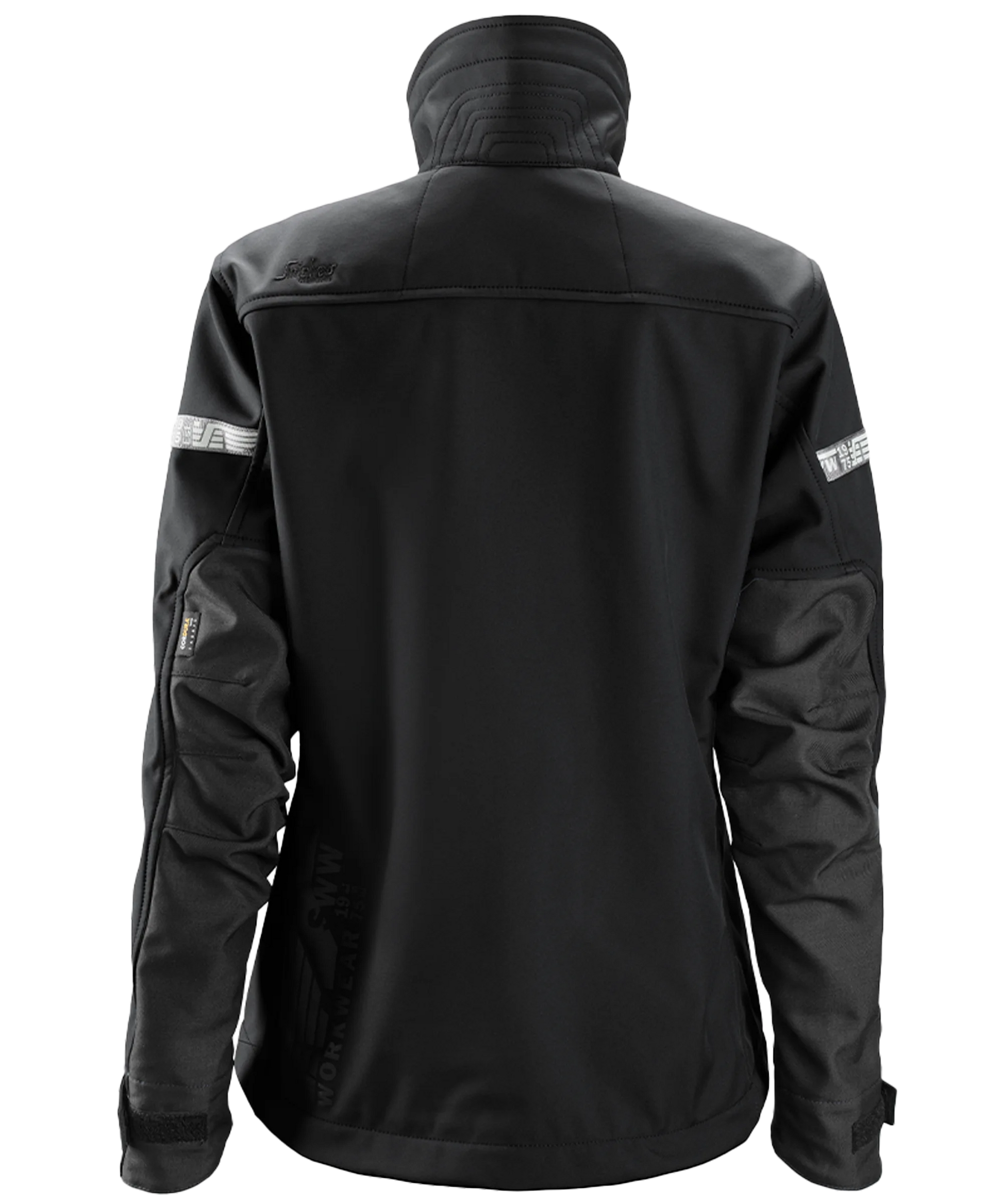 Dames Softshell jas Snickers 1207 zwart achterkant