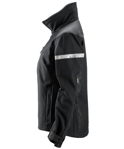Dames Softshell jas Snickers 1207 zwart zijkant links