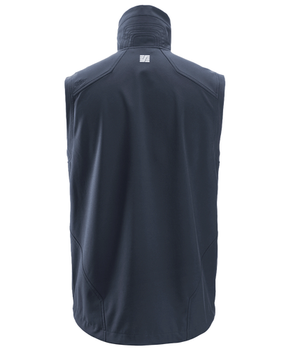 Softshell bodywarmer Snickers 4505 blauw achterkant