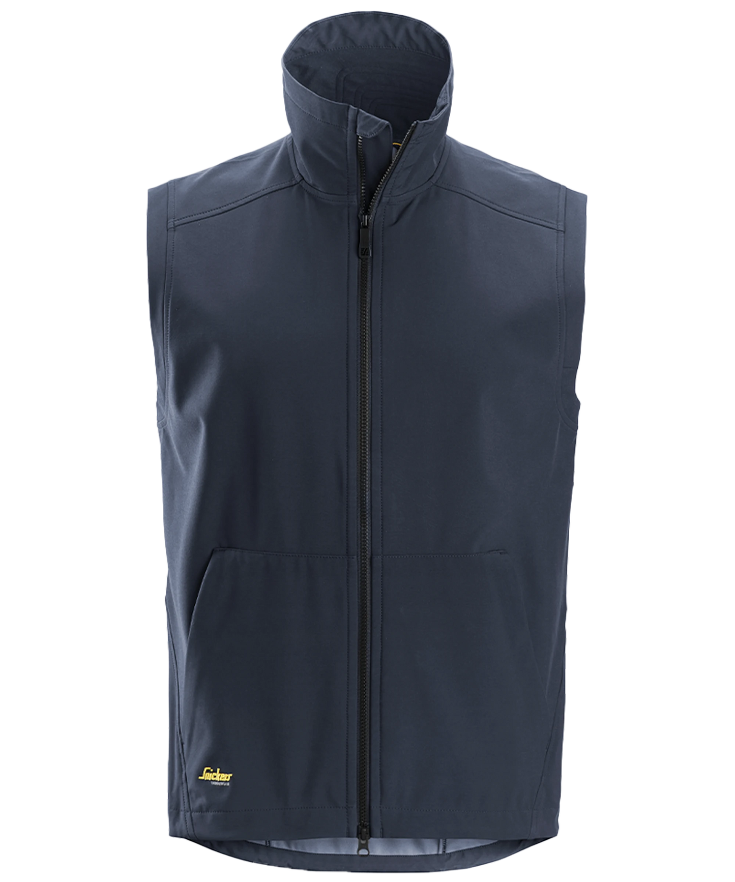 Softshell bodywarmer Snickers 4505 blauw voorkant