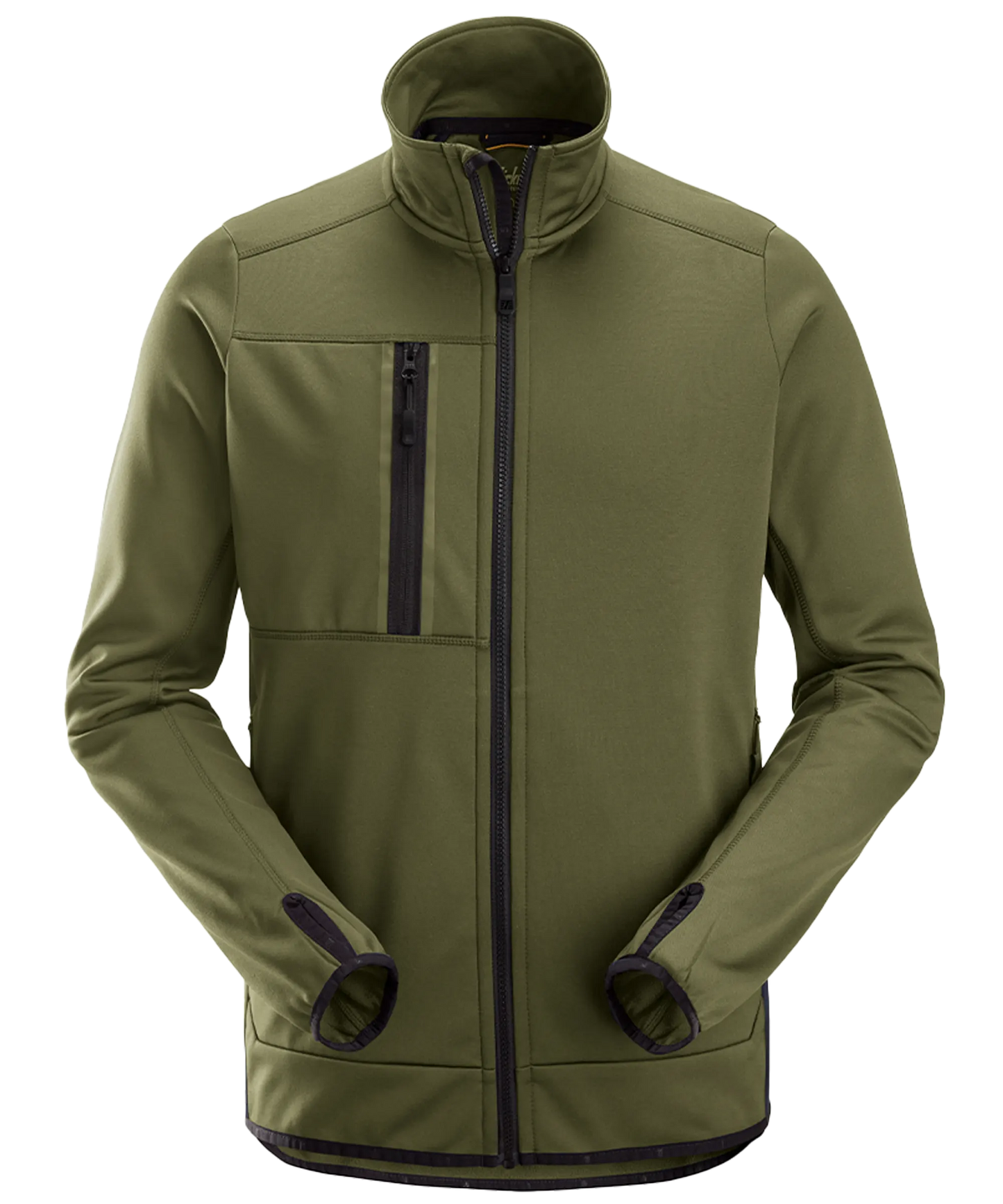 Allround jack 100% Polyester Snickers 8059 groen voorkant