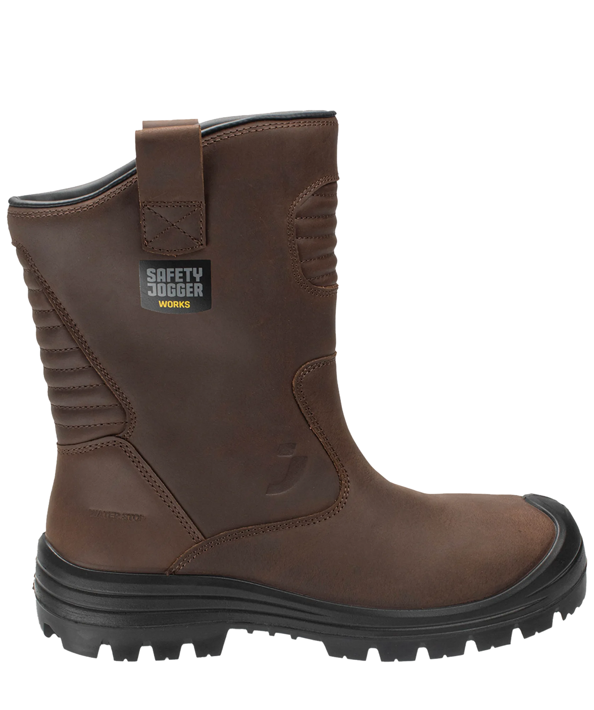 Safety Jogger Gevoerde werklaarzen Mayon S3S donkerbruin voorkant