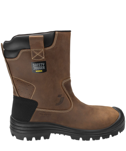 Safety Jogger werklaarzen Caldera S7S bruin voorkant