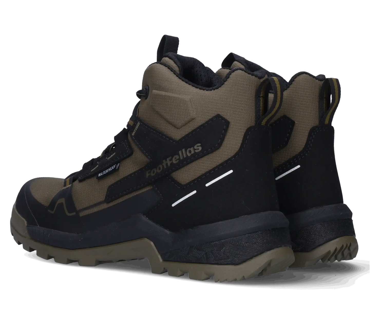 Footfellas werkschoenen davina groen achterkant paar