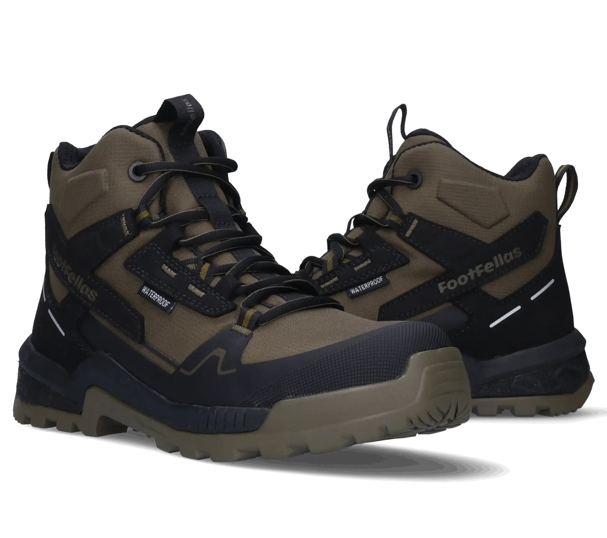 Footfellas werkschoenen davina groen paar samen