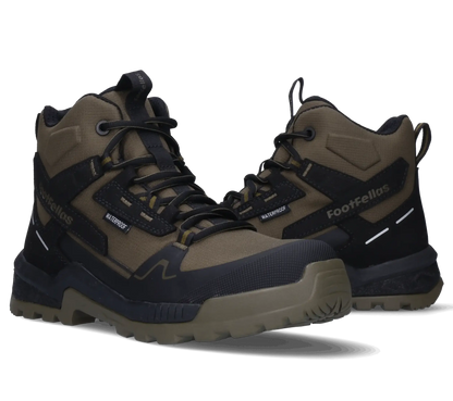 Footfellas werkschoenen davina groen paar samen