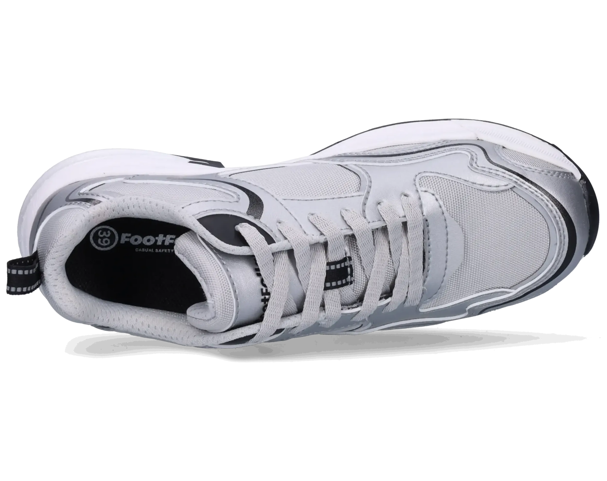 Footfellas dames werkschoenen S3S Maya zilver bovenkant
