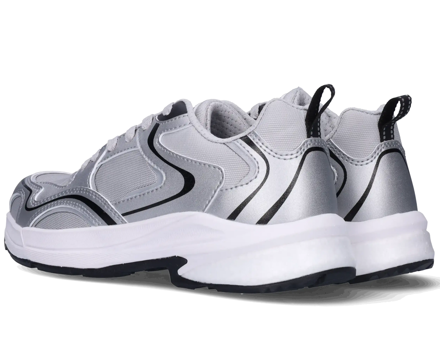Footfellas dames werkschoenen S3S Maya zilver paar achterkant