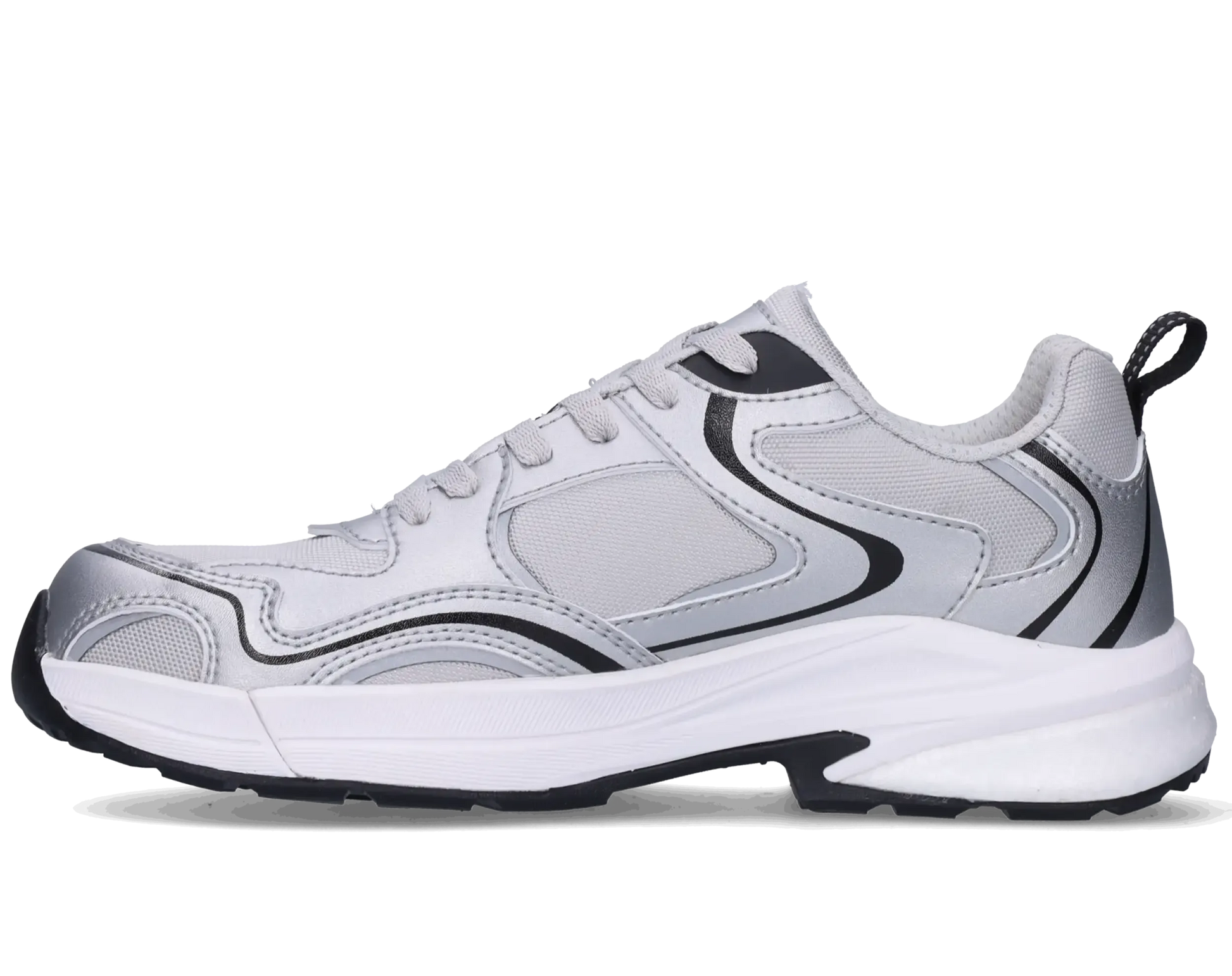 Footfellas dames werkschoenen S3S Maya zilver zijkant links
