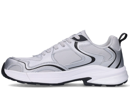 Footfellas dames werkschoenen S3S Maya zilver zijkant links