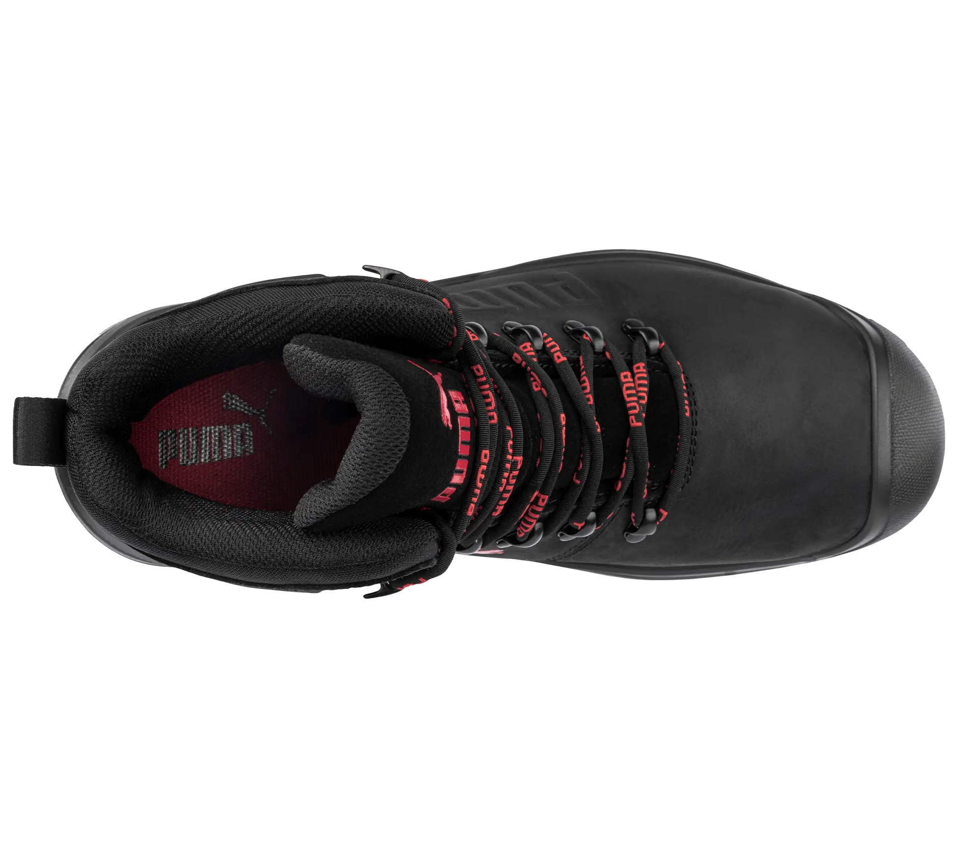 Puma werkschoenen IRON HD BLK MID S3S SR 63274 bovenkant