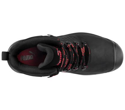 Puma werkschoenen IRON HD BLK MID S3S SR 63274 bovenkant