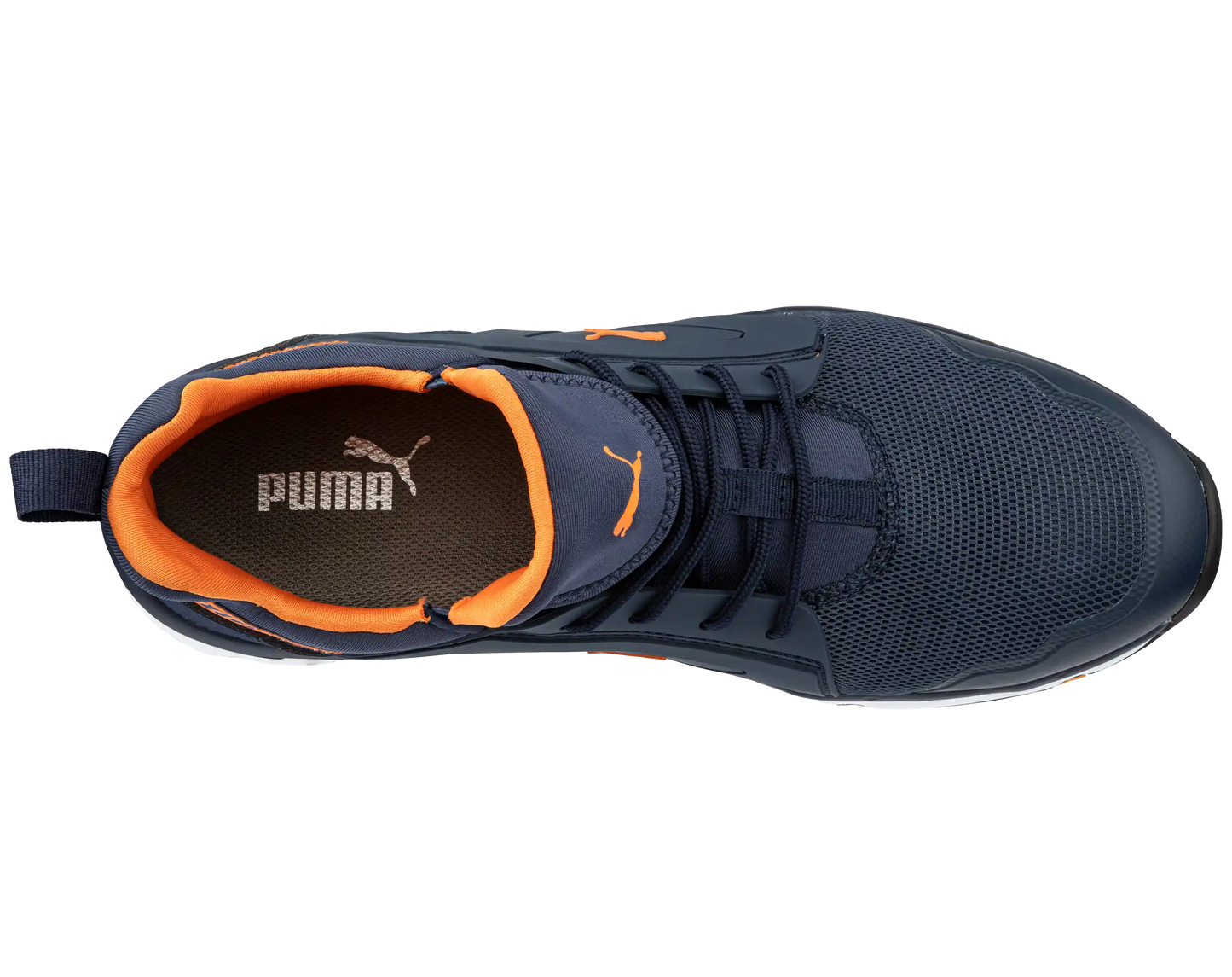 Puma werkschoenen Chase Blue/Orange Low 64378 S1PS ESD HRO SR bovenkant