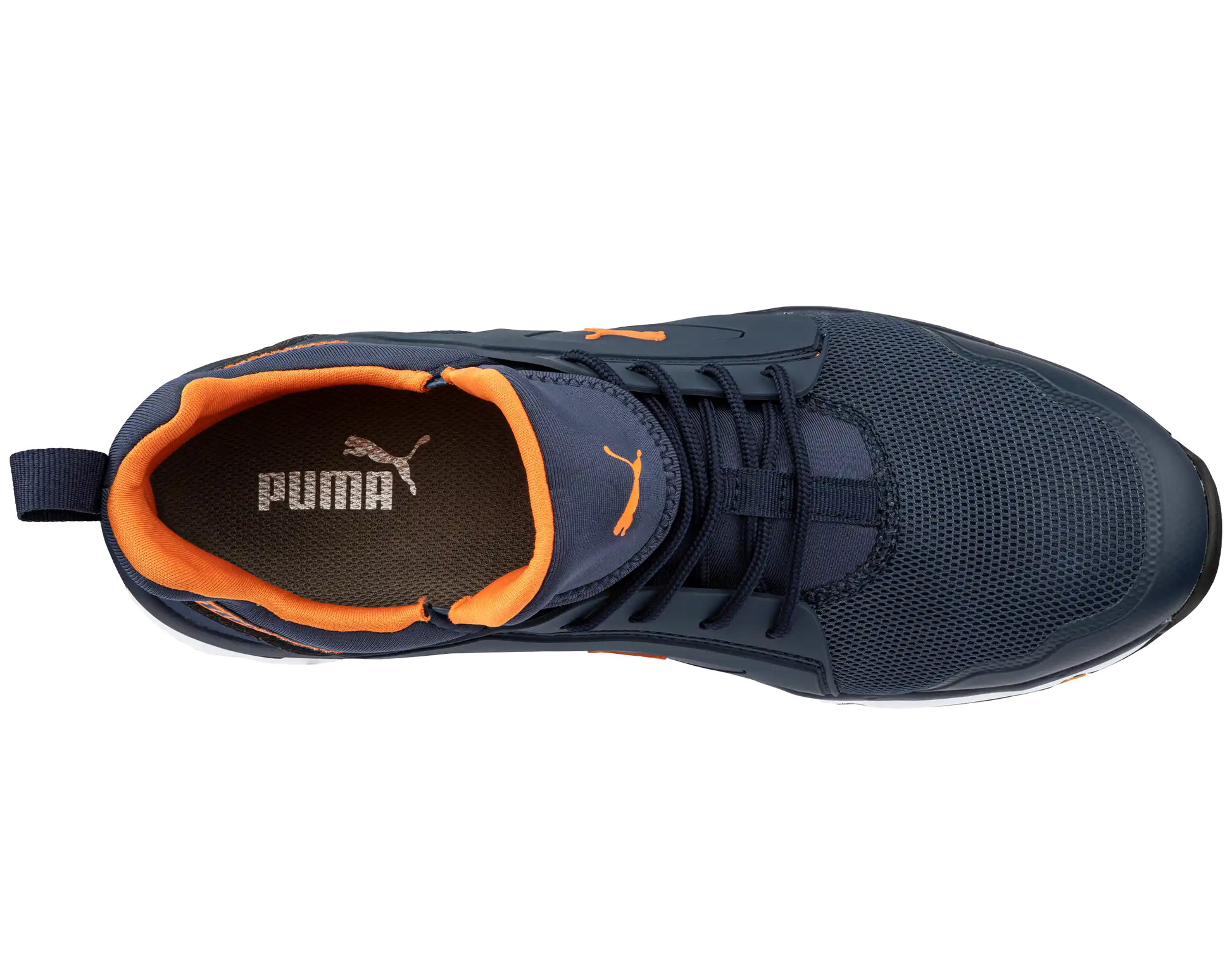 Puma werkschoenen Chase Blue/Orange Low 64378 S1PS ESD HRO SR bovenkant