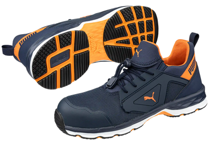 Puma werkschoenen Chase Blue/Orange Low 64378 S1PS ESD HRO SR samen paar 