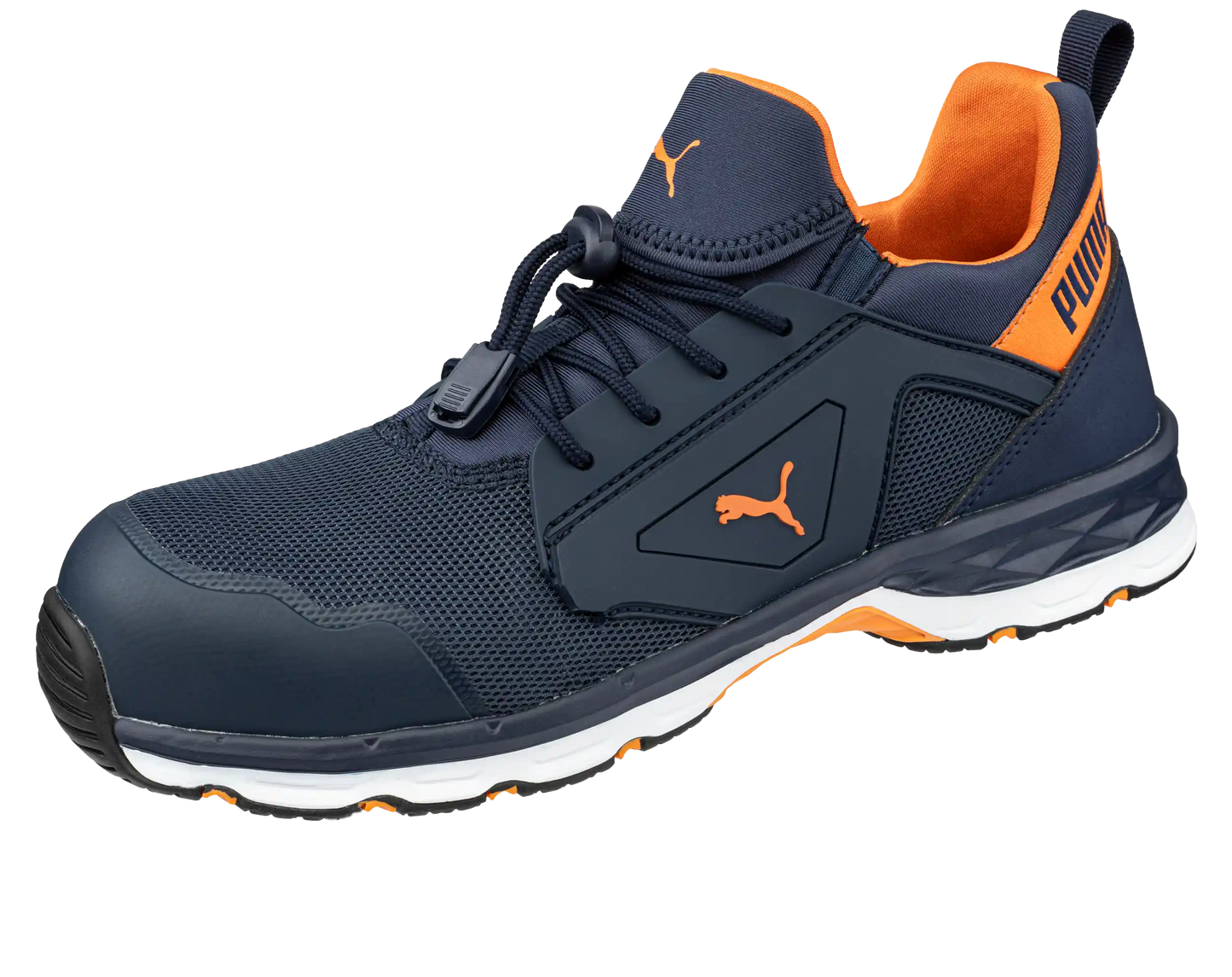 Puma werkschoenen Chase Blue/Orange Low 64378 S1PS ESD HRO SR schuin neus