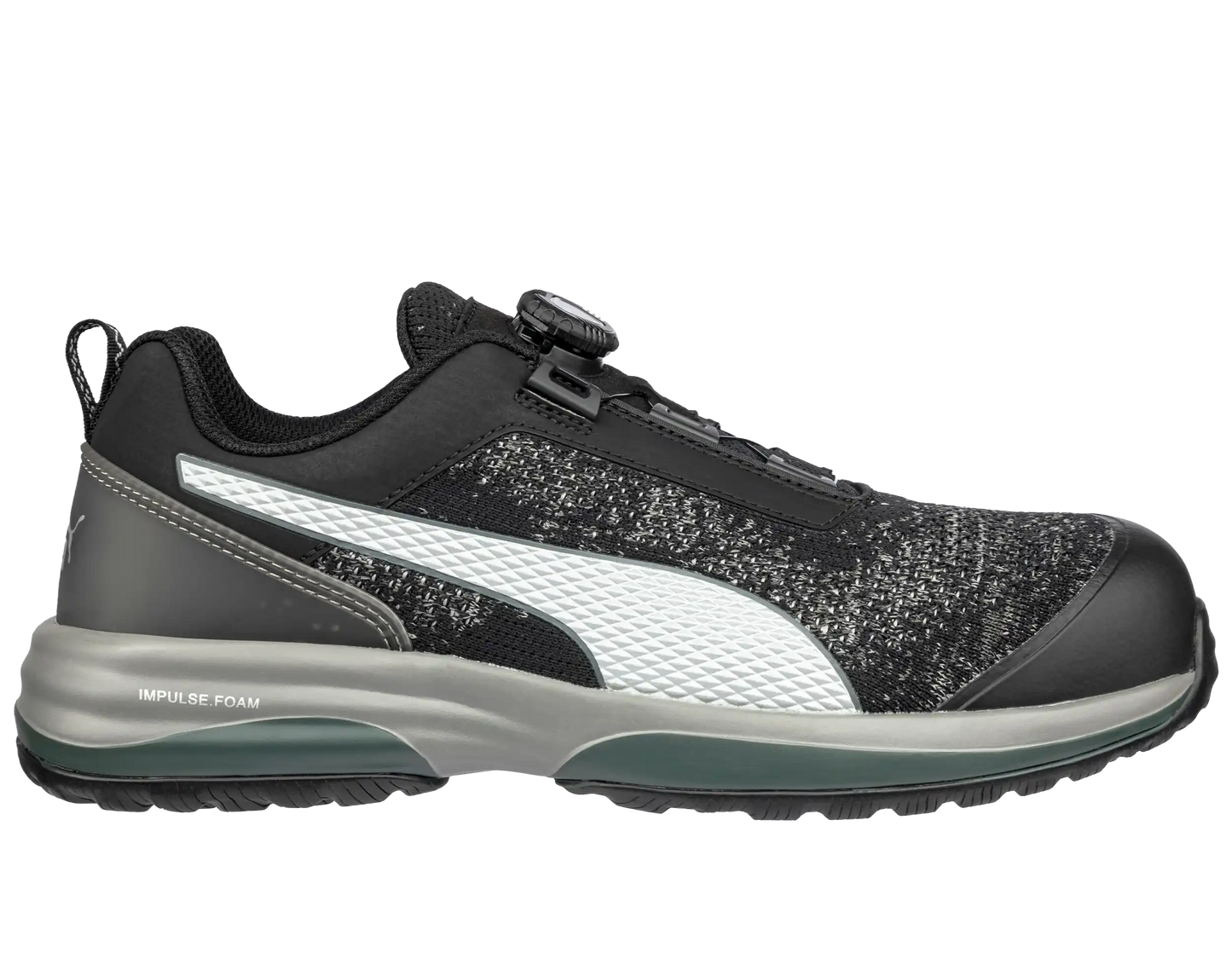 Puma werkschoenen Charge Black Disc Low S1P SRC ESD 64454.1 voorkant rechts