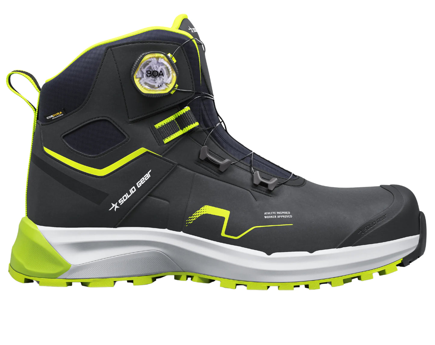 Solid Gear werkschoenen S3S Sonar Mid Green zijkant