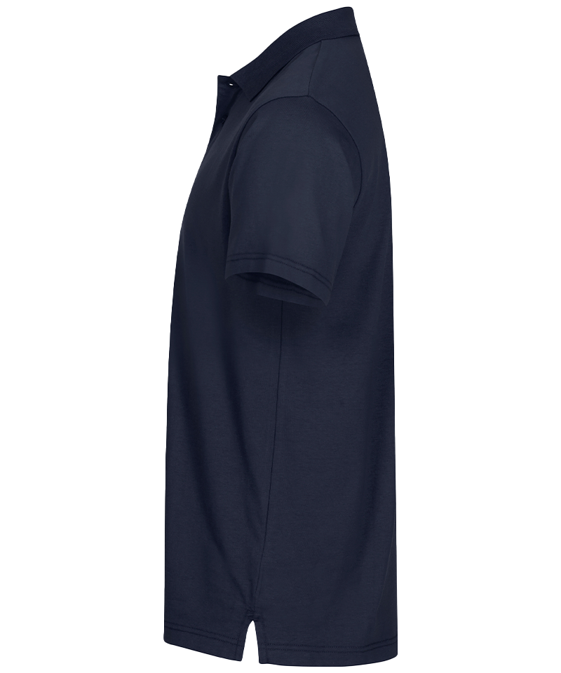 Basic poloshirt Clique navy zijkant