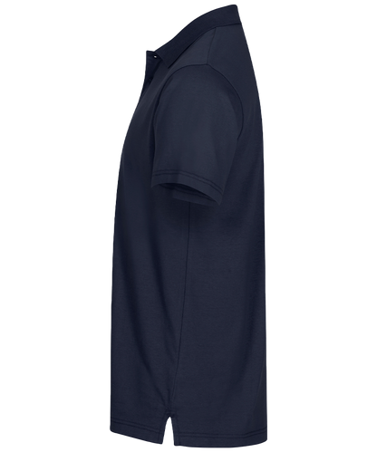 Basic poloshirt Clique navy zijkant