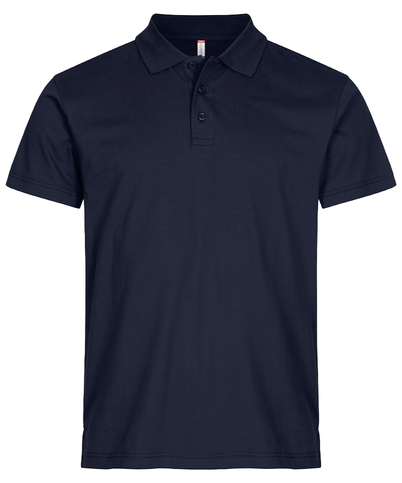 Basic poloshirt Clique navy voorkant