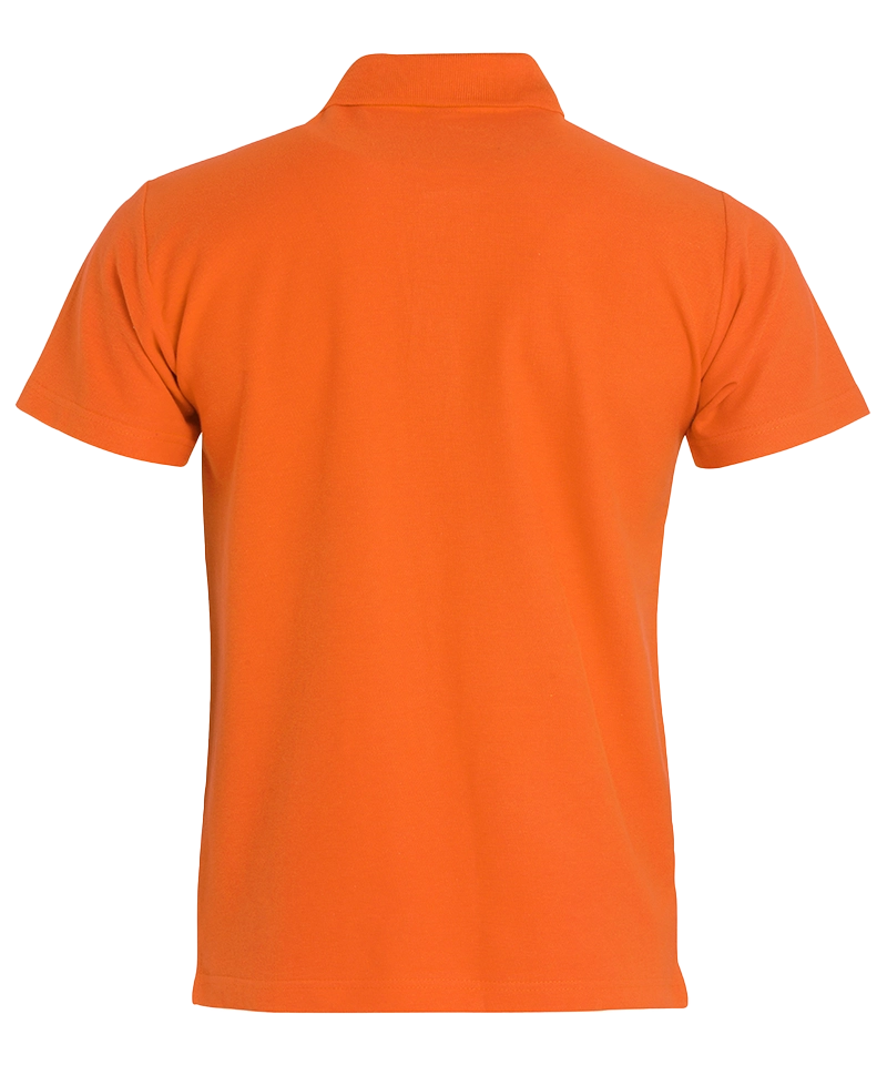 Basic poloshirt Clique oranje achterkant