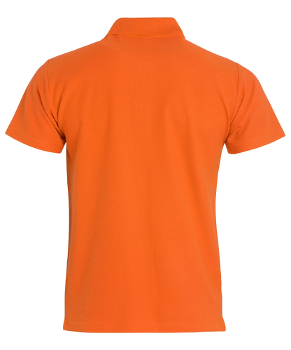 Basic poloshirt Clique oranje achterkant