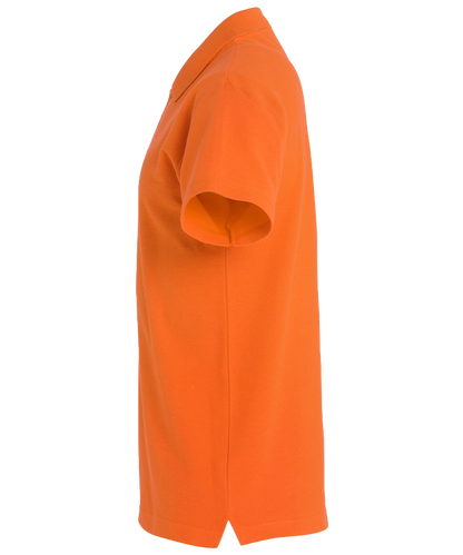 Basic poloshirt Clique oranje zijkant
