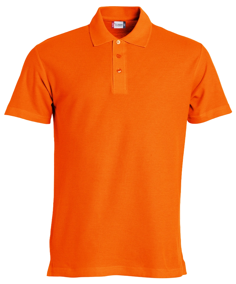 Basic poloshirt Clique oranje