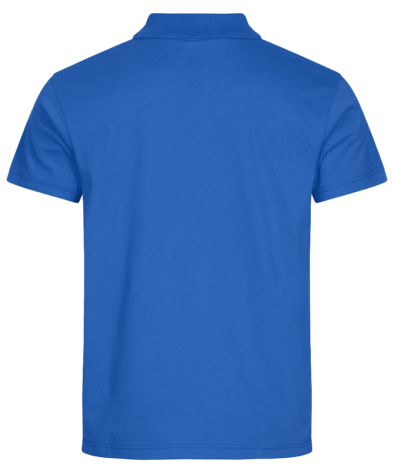 Basic poloshirt Clique blauw achterkant