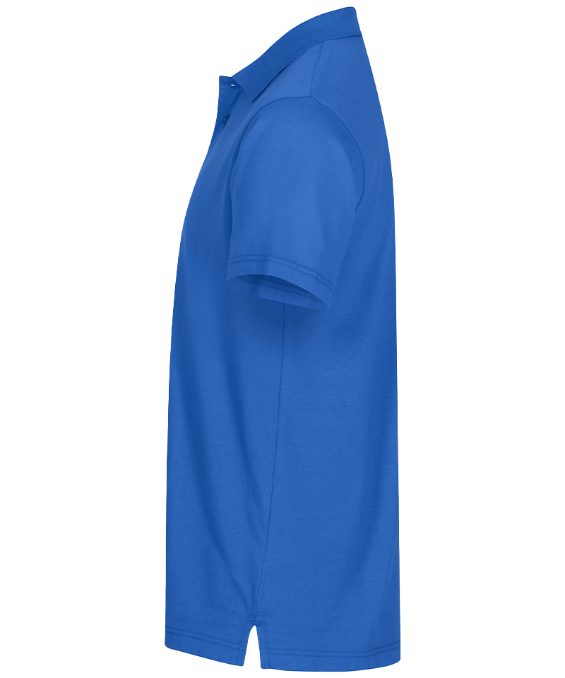 Basic poloshirt Clique blauw zijkant