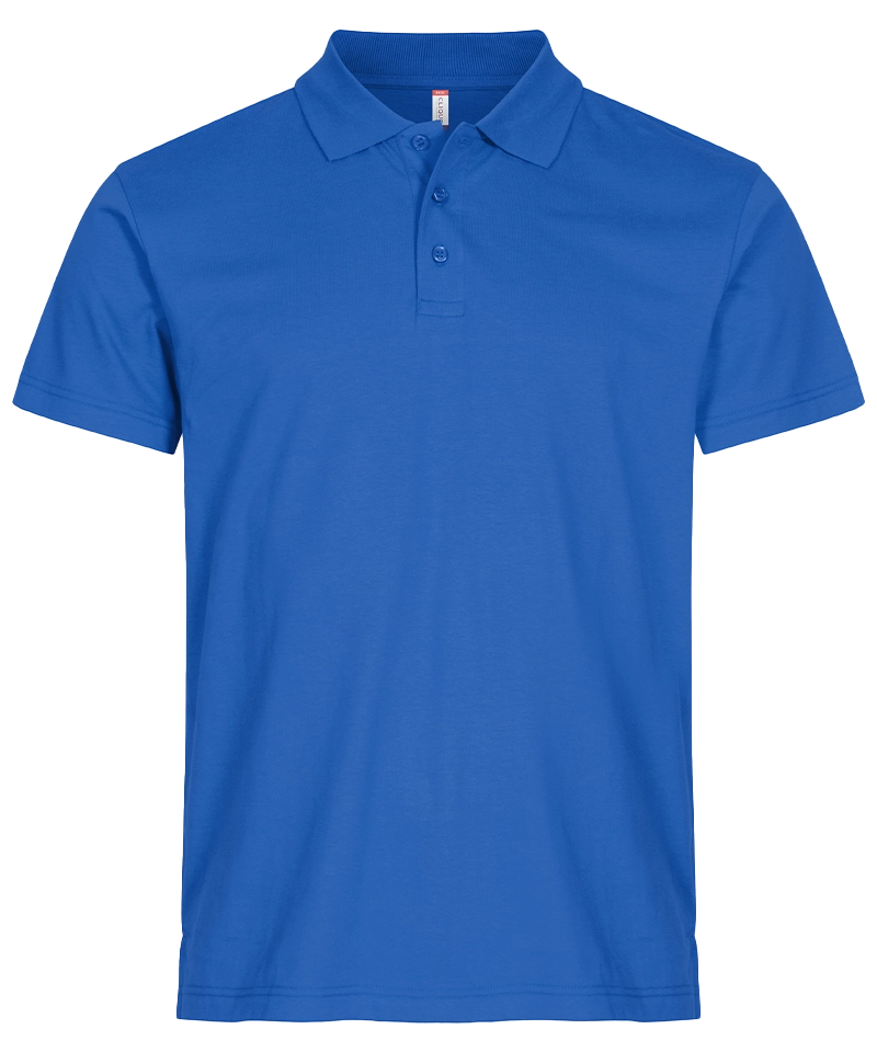 Basic poloshirt Clique blauw voorkant