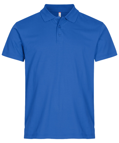 Basic poloshirt Clique blauw voorkant
