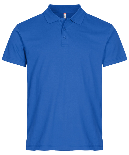 Basic poloshirt Clique blauw voorkant